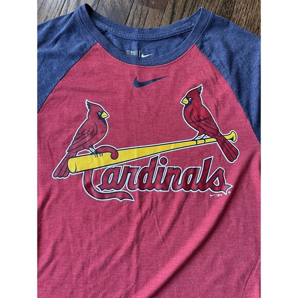 Nike St Louis Cardinals Unisex Raglan 3/4 Sleeve Size Medium Excellent Condition - Picture 2 of 7